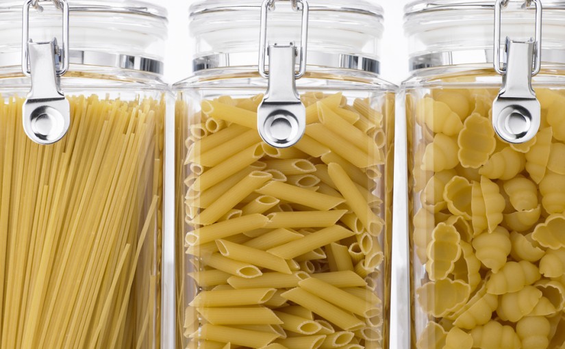 Pasta in Clear, Airtight Containers