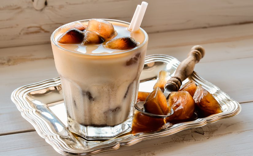 Iced Coffee with Brewed Ice Cubes